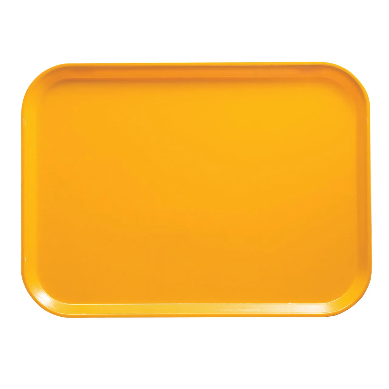 Cambro 1418504 Rectangular Serving Tray, 14" x 18", Yellow Fiberglass, Dishwasher Safe, NSF Certified