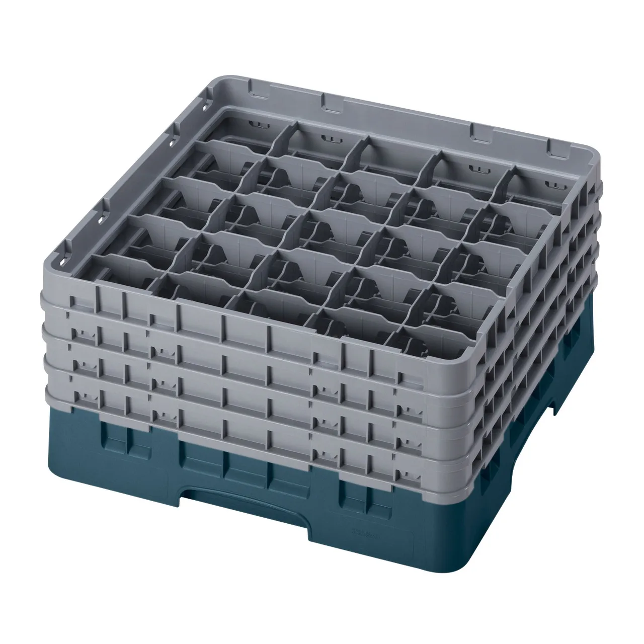 Cambro 25S800414 Camrack Glass Rack, Teal, Full Size, 19-3/4 x 19-3/4, 25 Compartments, 8-1/2 Max Height