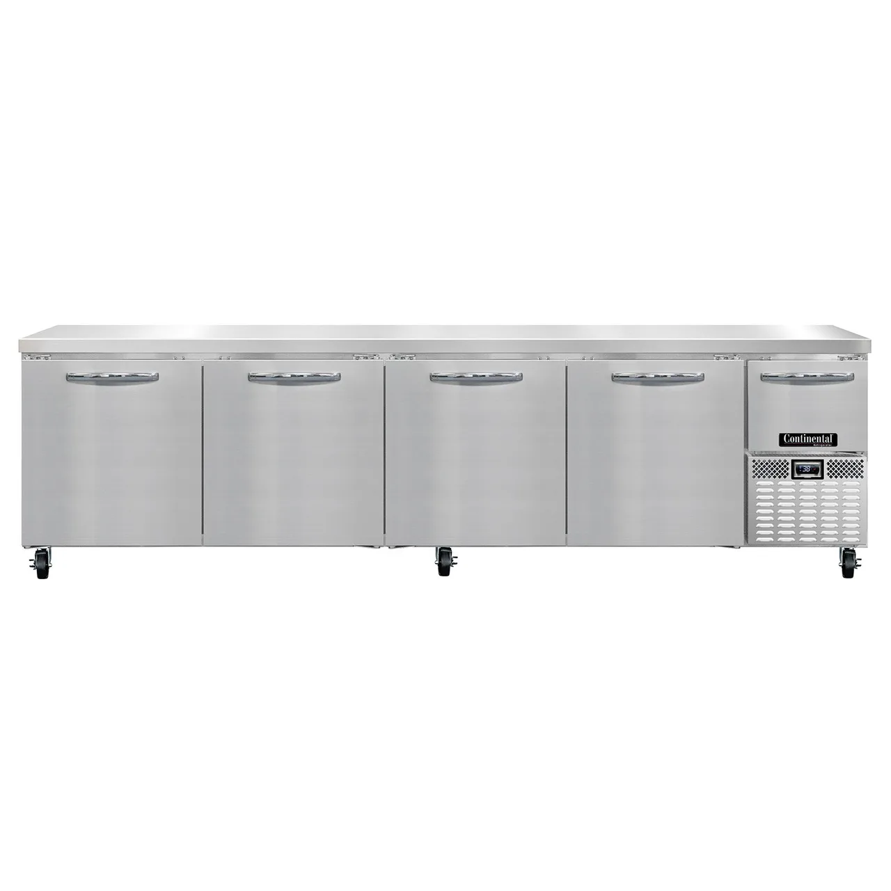 Continental Refrigerator RA118N 118" Worktop Refrigerator w/ 4 Full & 1 Half Doors