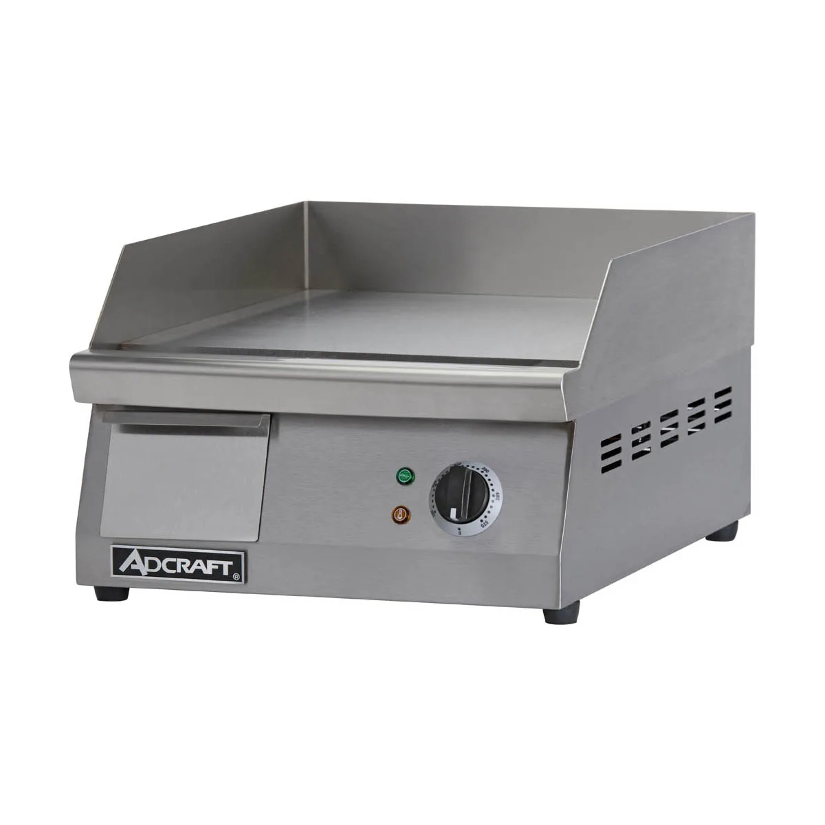 Adcraft GRID-16 16" Countertop Electric Griddle with 16" x 15.5" Surface, Thermostatic Controls, 120v