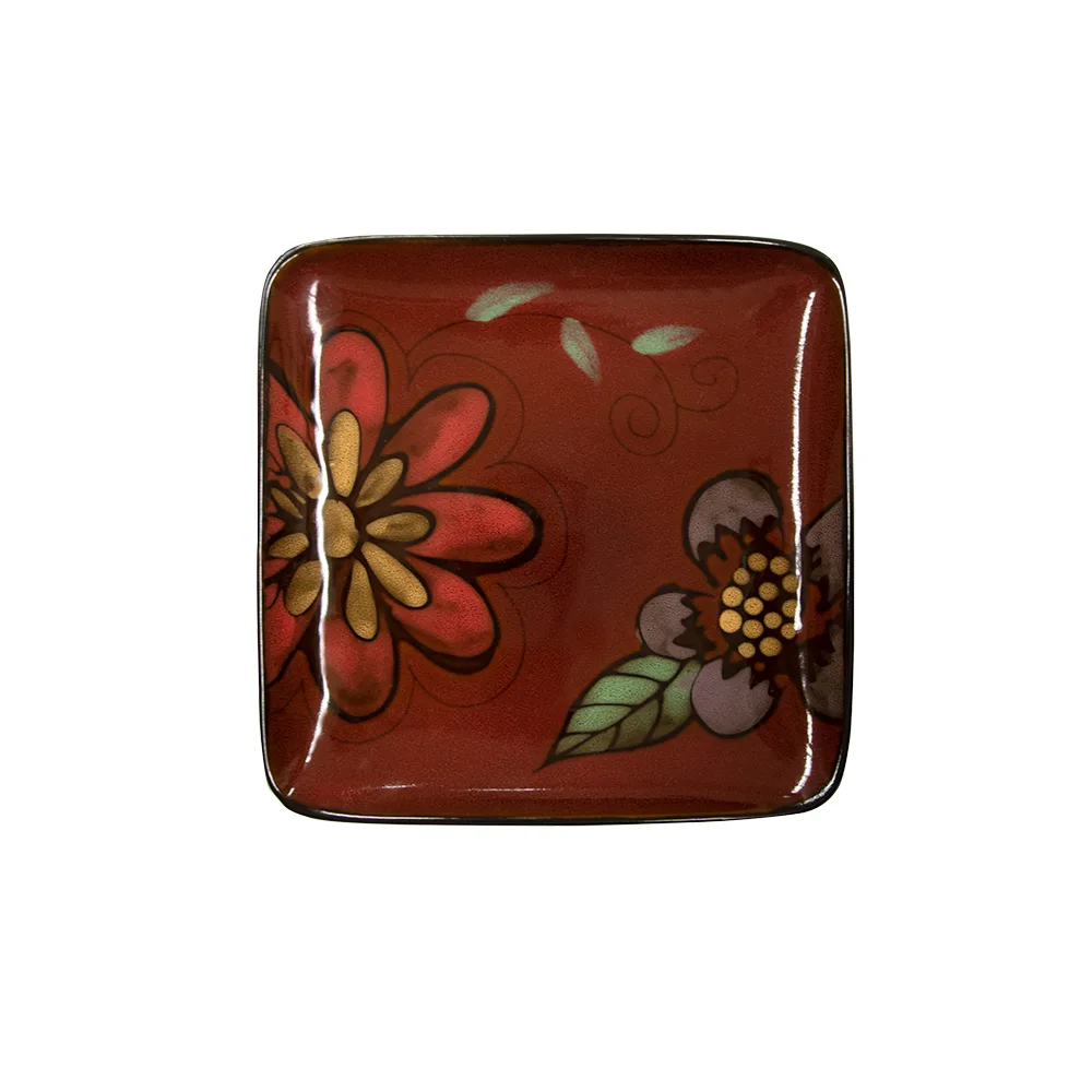 CAC China 112014-SQ8 Tikal Elegant Square Plate, 8 3/4" Fine China, 1 Dozen
