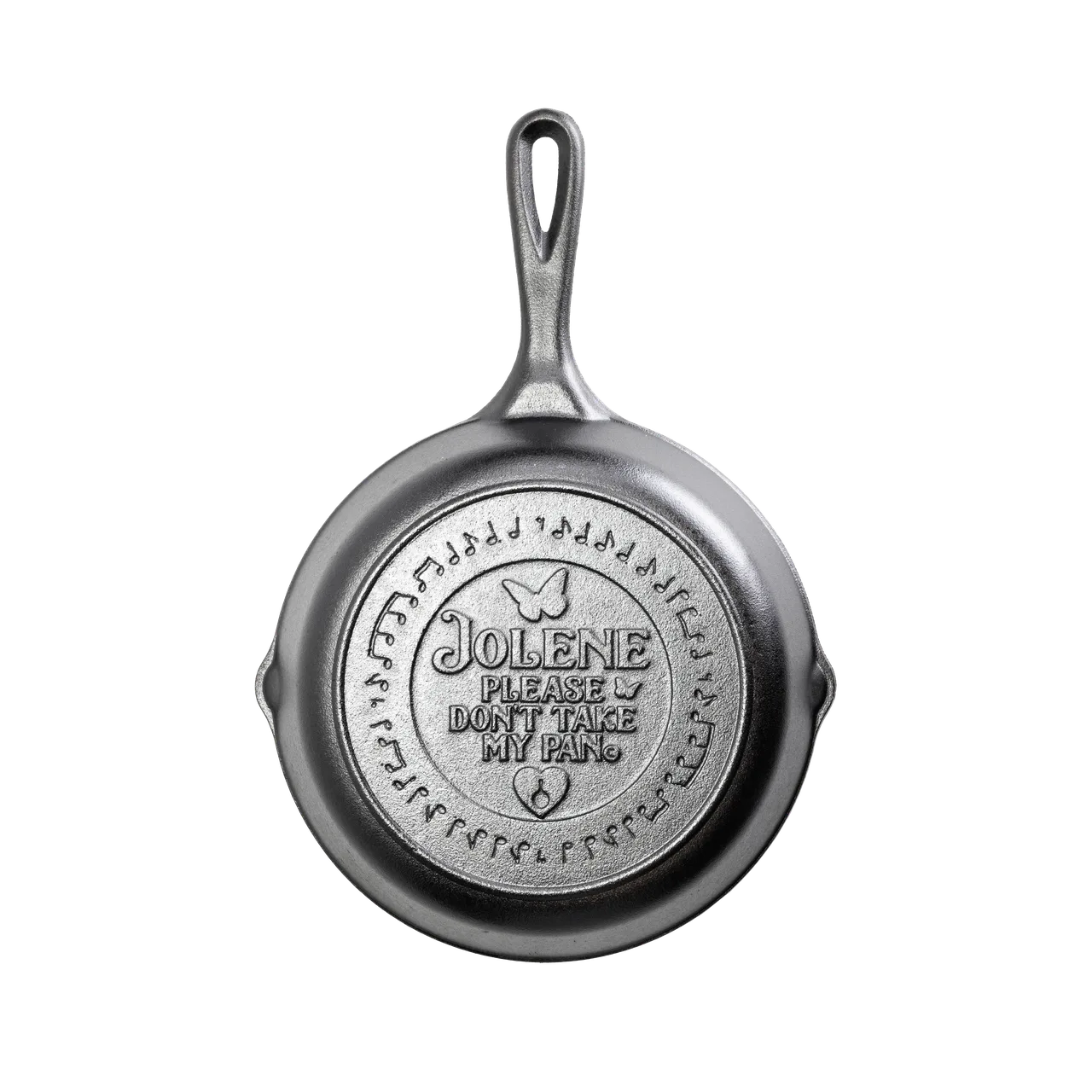 Lodge L5SKDLY - 8" Cast Iron Skillet with Dolly Logo, Jolene, 8-9" Top Diameter