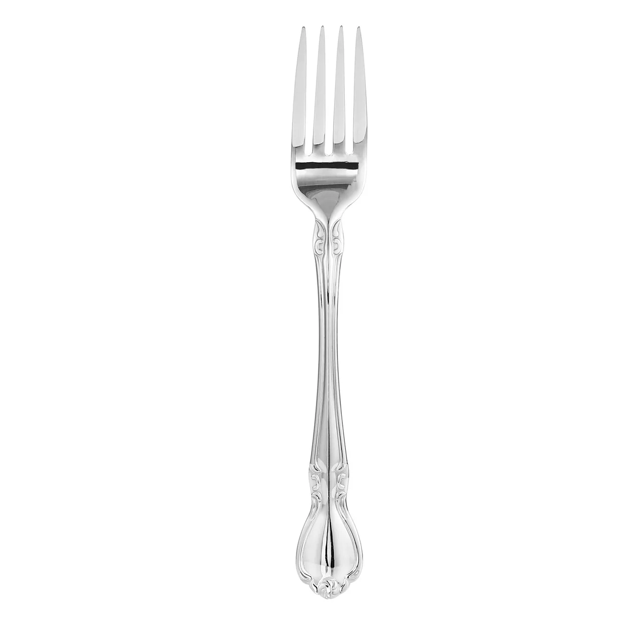 CAC China 8023-11 Glamour Dinner Fork, 8 1/8" Length, 18/8 Stainless Steel, Heavy‑Weight - 1 Dozen