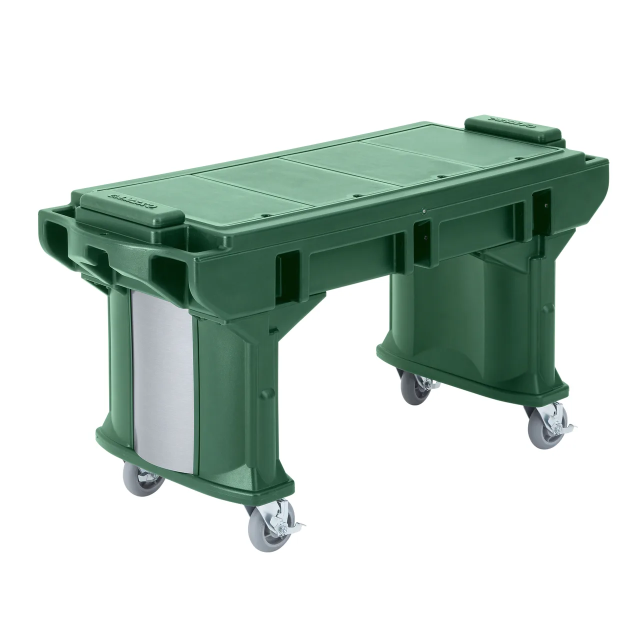 Cambro VBRTL6519 Versa Food Bar™ Work Table, Kentucky Green, 6 ft. unit, (5) Pan