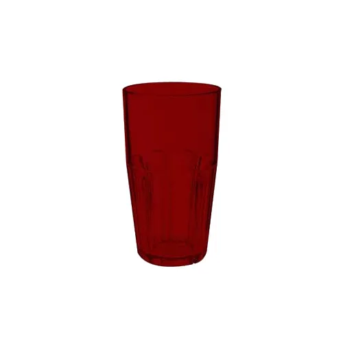 GET 9916-1-R Bahama Cooler Tumbler, 16 Oz, Red, SAN, BPA Free, 3-3/8" Dia. x 6"H, Stacking - 1 Dozen