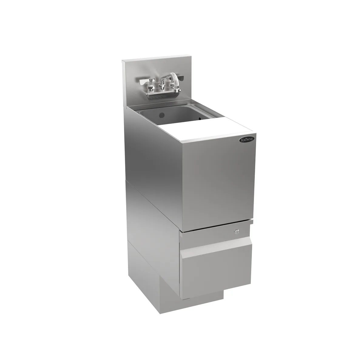 Krowne AL24-MC12 12" Alchemy Series Underbar Speed Station/Dump Sink & Cutting Board