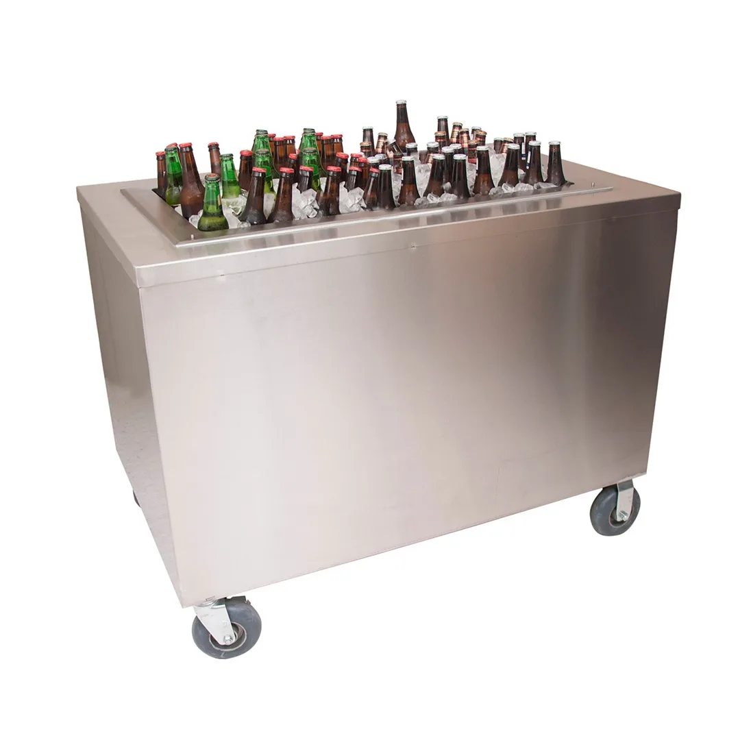 BK Resources PBC-3060 60" Portable Beverage Center, 48" x 20" Ice Bin