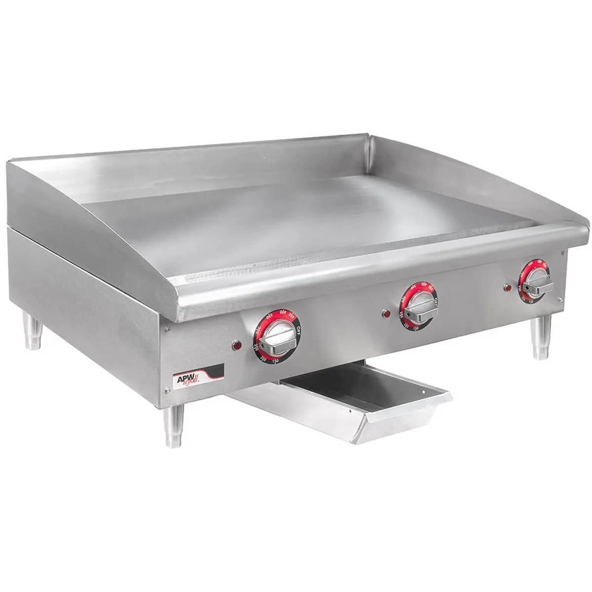 APW Wyott EG-36S Countertop Electric Griddle with 36" x 19.5" Surface, Thermostatic Controls, 208/240v 