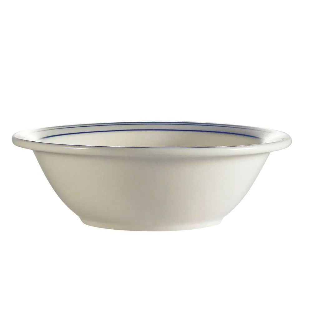 CACChina BLU-10 Blue Line Grapefruit Bowl, 13 Oz., 6-3/8" Dia. x 1-3/4" H, Round Ceramic - Dozen