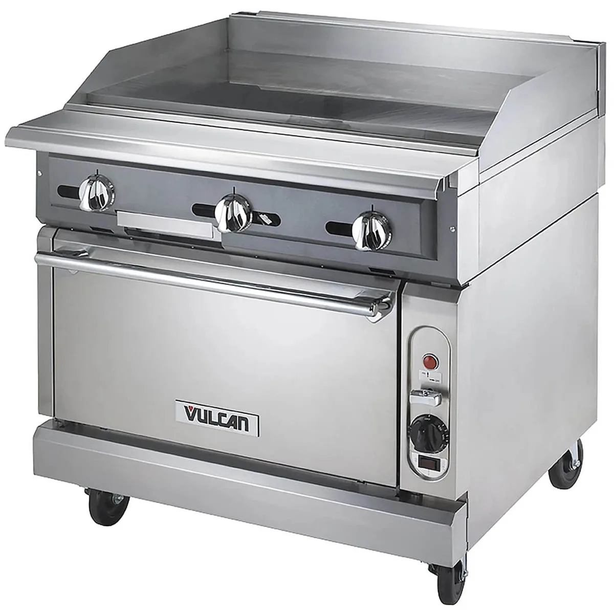 Vulcan VGM36C 36" Gas Heavy Duty Range, 36" Full Griddle w/ Manual Controls, (1) Convection Oven, 122.000 BTU