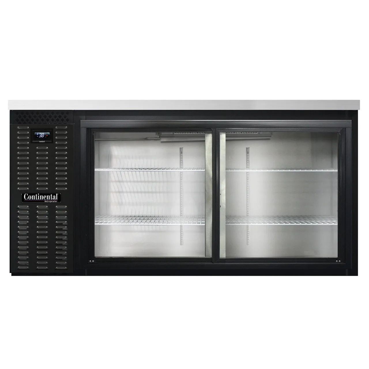 Continental Refrigerator BB69NSGD 69" Back Bar Refrigerator with Glass Door