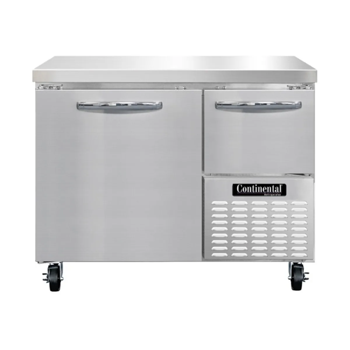 Continental Refrigerator RA43N 43" Worktop Refrigerator w/ 1 Full & 1 Half Doors, 12 cu. ft.