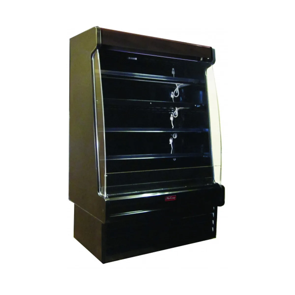 Howard-McCray SC-OM35E-3S-B-LED 39'' Vertical Packaged Meats Open Merhandiser in Black, Self-Contained