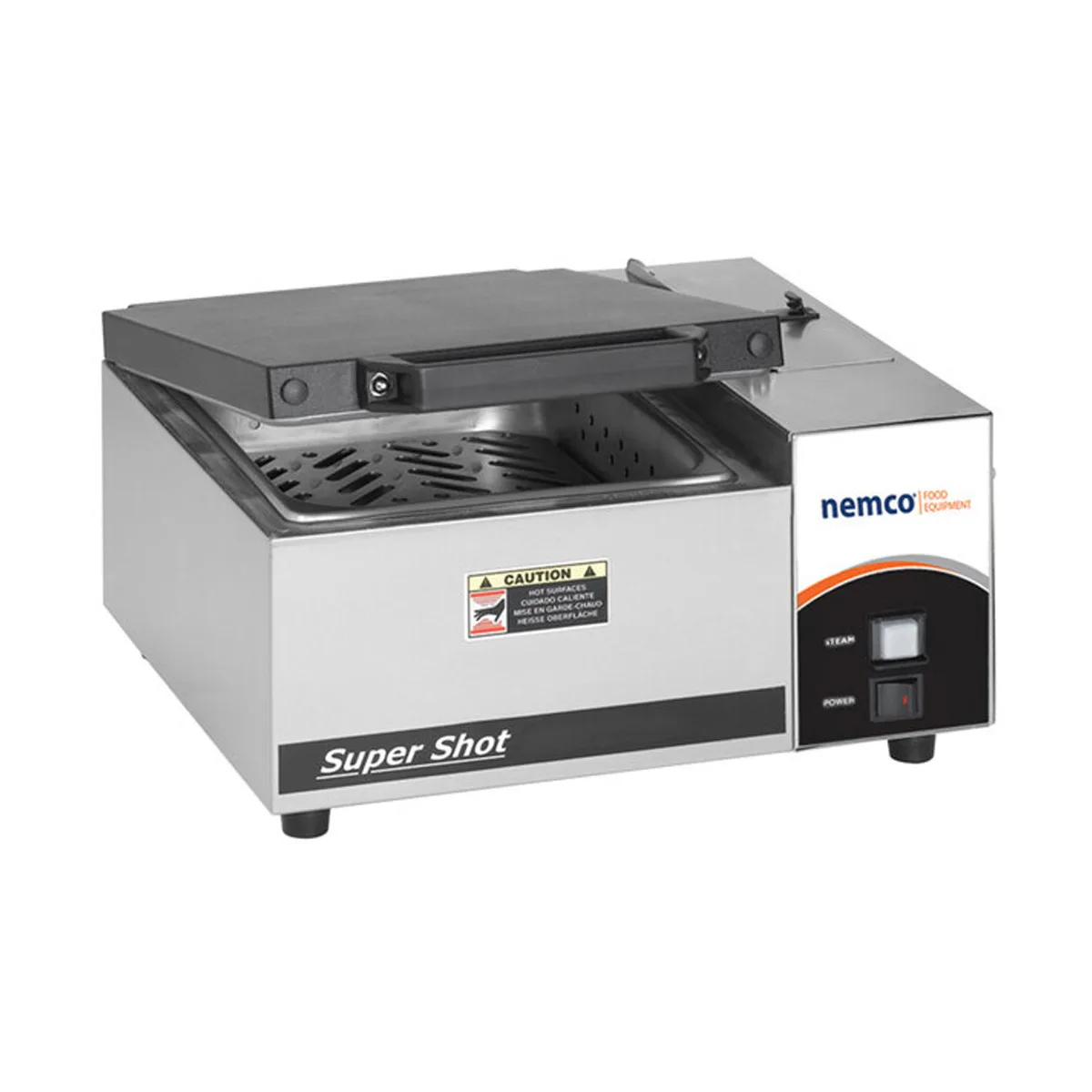 Nemco 6600 Super Shot Countertop Steamer, Electric, 1/2 Size Pan