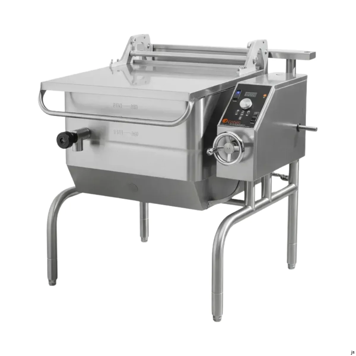 Groen BPM-30GSP 30 Gallon Gas Tilt Skillets Braising Pan, Manual Tilt, Open Frame Base, 104.000 BTU