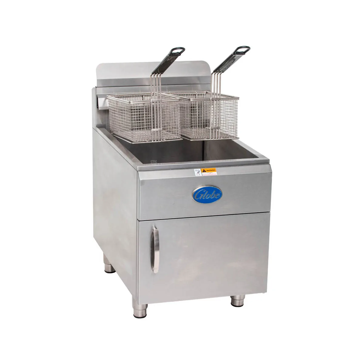 Globe GF30PG Full Pot Countertop Gas Fryer w/ 30 lbs Capacity, 2 Baskets, LP Gas, Thermostatic