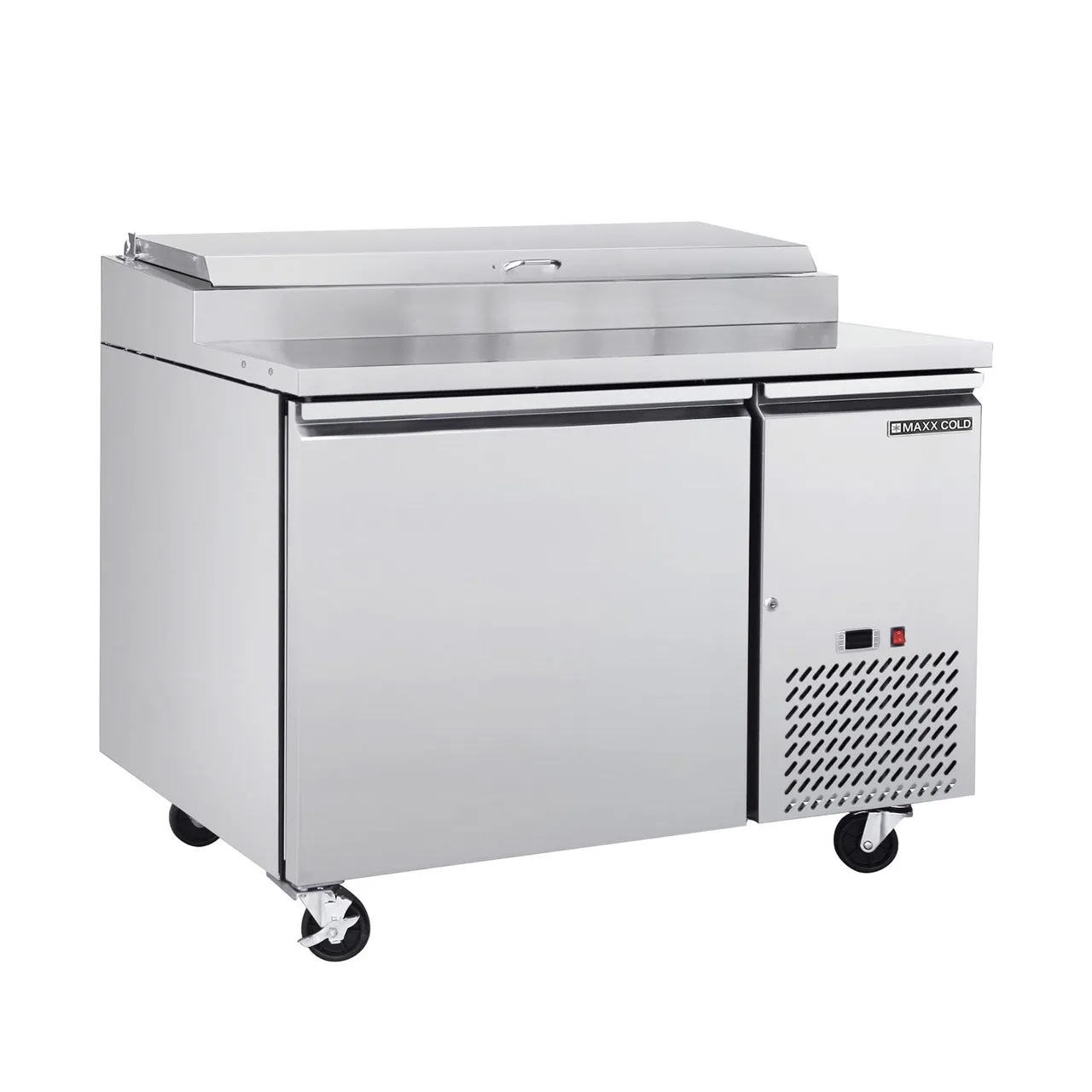 Maxx Cold MXSPP50HC 47" Refrigerated Pizza Prep Table w/ 1 Door, (6) 1/3 or (12) 1/6 Size Pans