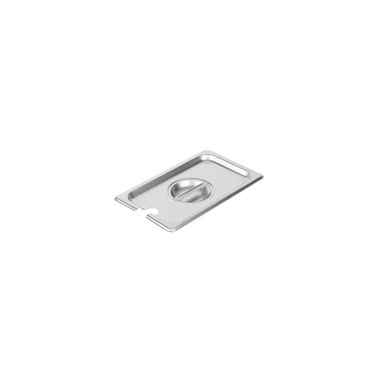 CAC China SPCN-Q Stainless Steel Steam Table Pan Cover, 1/4-Size, Flat, With Handle, 304 Stainless Steel, NSF