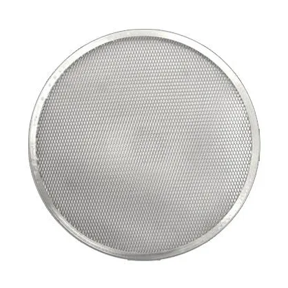 Omcan USA 13472 Pizza Screen - 9" Round Heavy-Duty Aluminum, Seamless Design, Pizza Tool