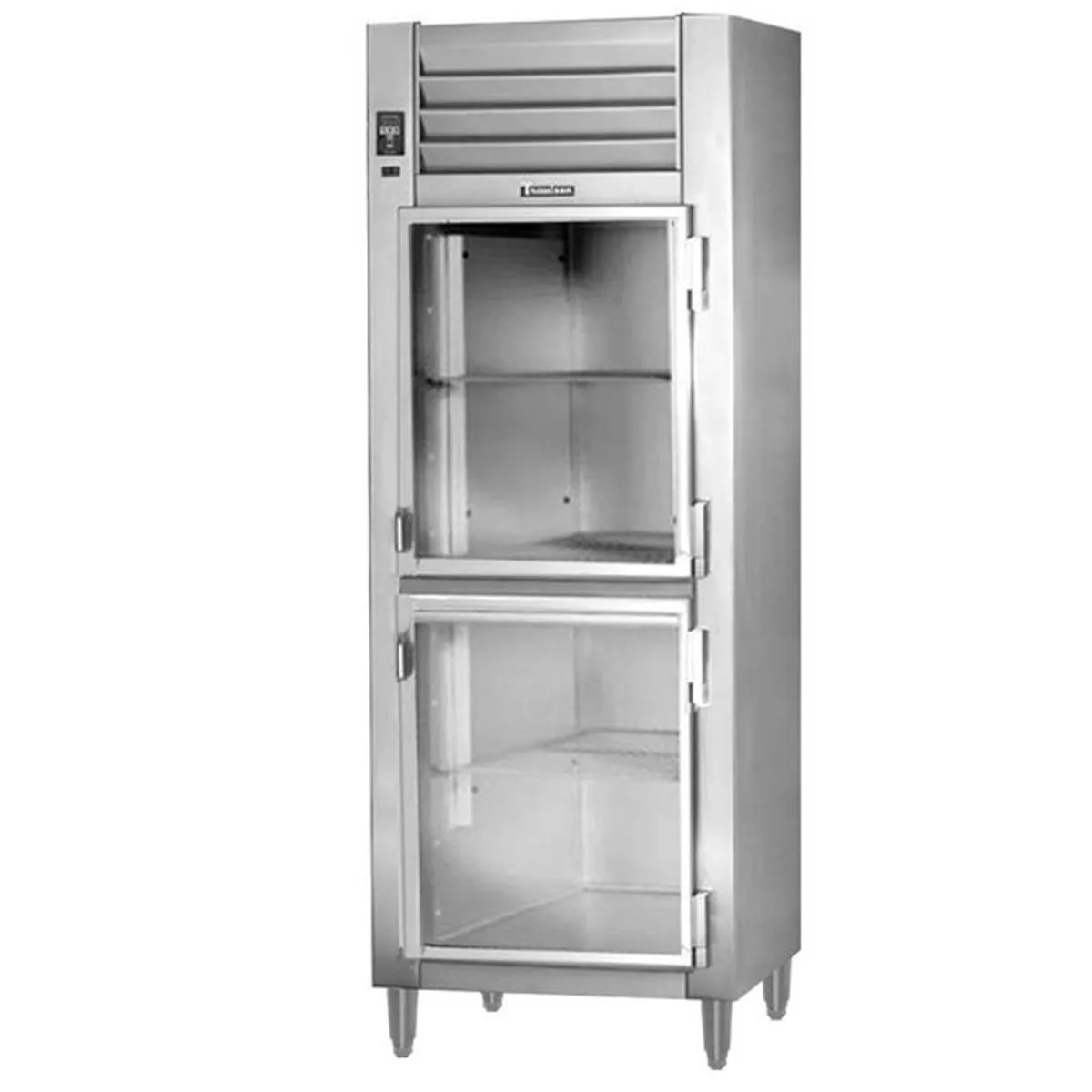 Traulsen RHT132NUT-HHG 26" 1-Section Reach-In Refrigerator w/ 2 Glass Half-Doors, Top Mount, 21.57 cu. ft.