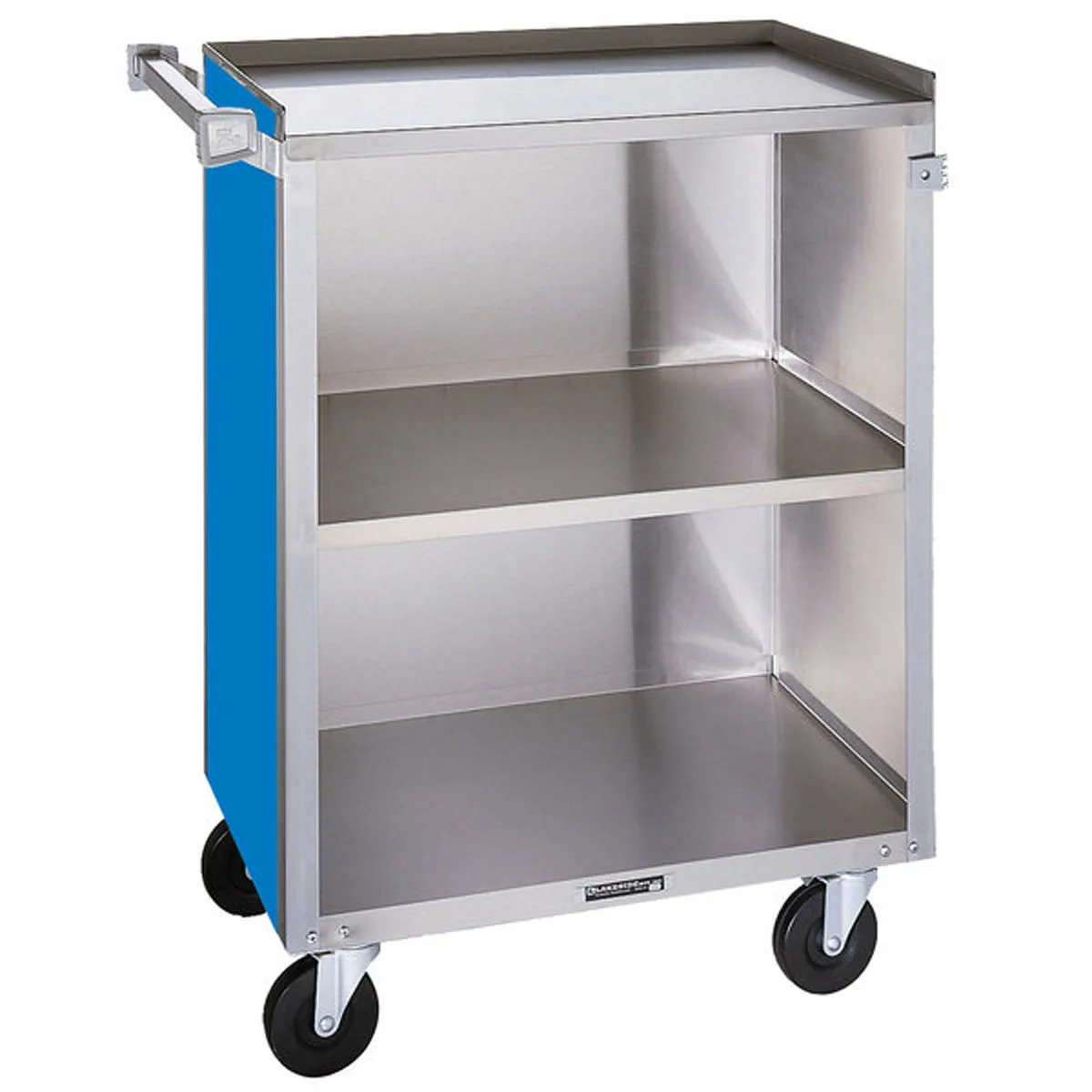 Lakeside 810 28" Metal Bus Utility Transport Cart w/ (3) Shelf, Stainless Steel