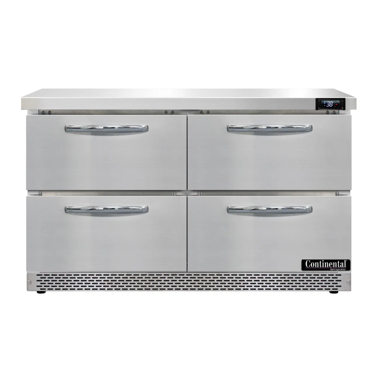 Continental Refrigerator SW48N-FB-D 48" 2-Section Worktop Refrigerator w/ 4 Drawers, 13.4 cu. ft.