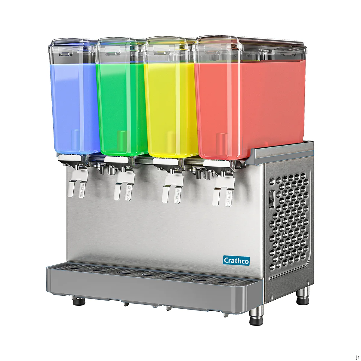 Crathco SR-4E-16 Beverage Dispenser with 4 Bowls / Aerators Churn Type - 2.4 Gal (each) - 1/10 Hp