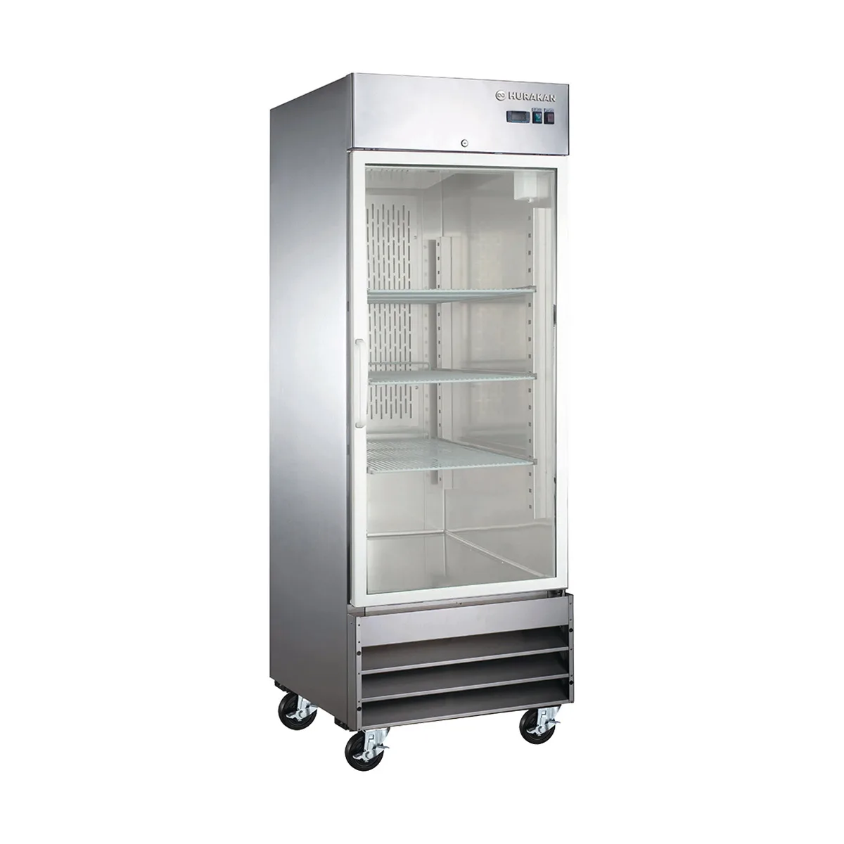 Hurakan HKN-GXE23R1GE 29" 1 Glass Door Reach-In Refrigerator, Bottom Mounted, 23 cu. ft.