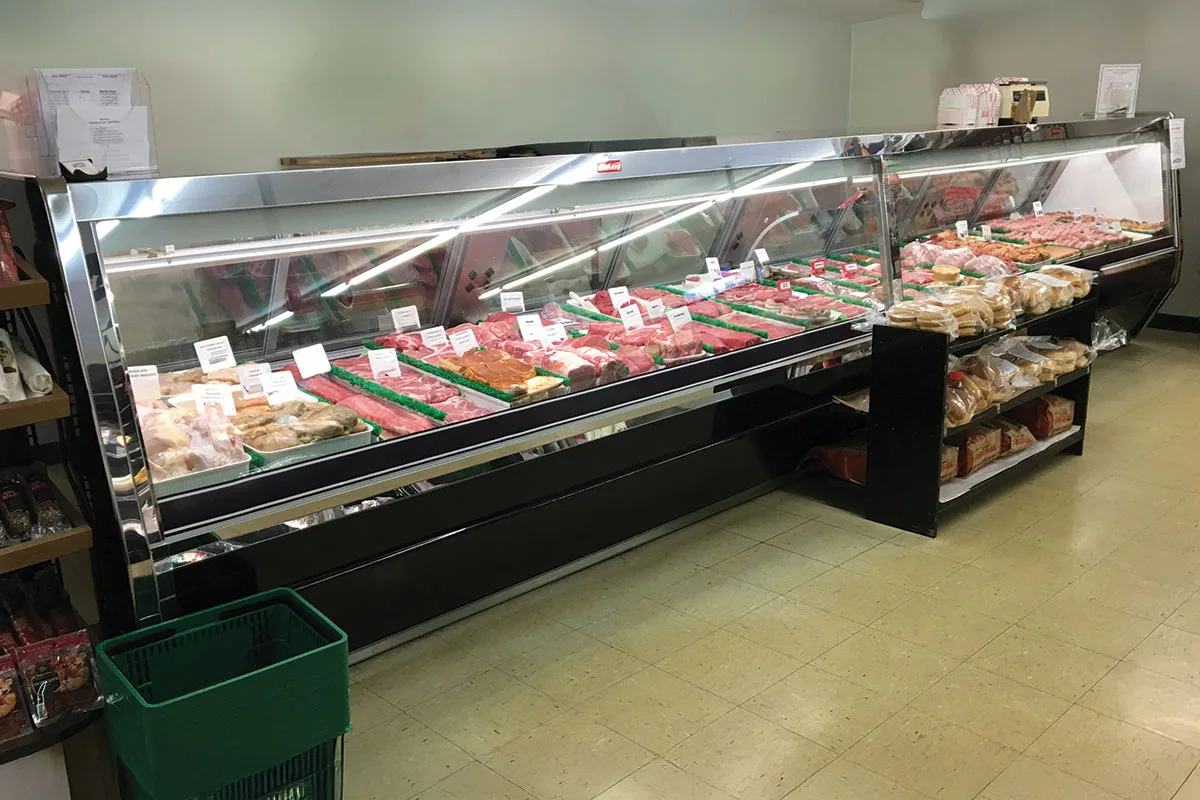 Howard-McCray SC-CMS40E-8-BE-LED 101" Single Duty Flat Refrigerated Meat Display Case