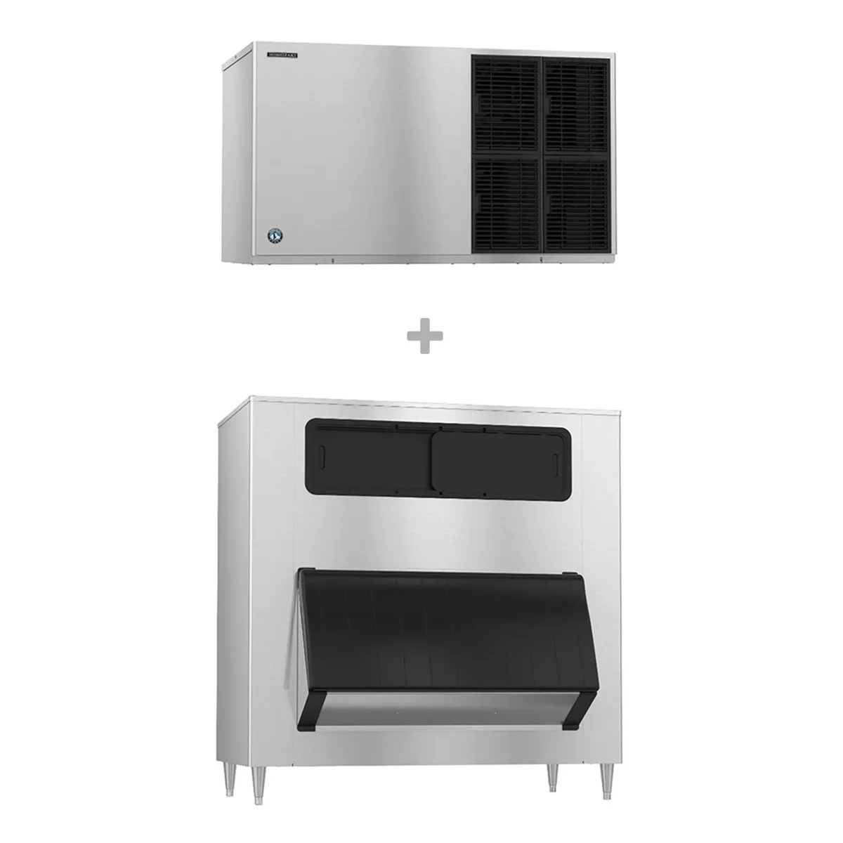 Hoshizaki KM-1601SAJ/B-1500SS Air Cooled Crescent 1513 lb Ice Machine with Bin, 1500 lb Storage