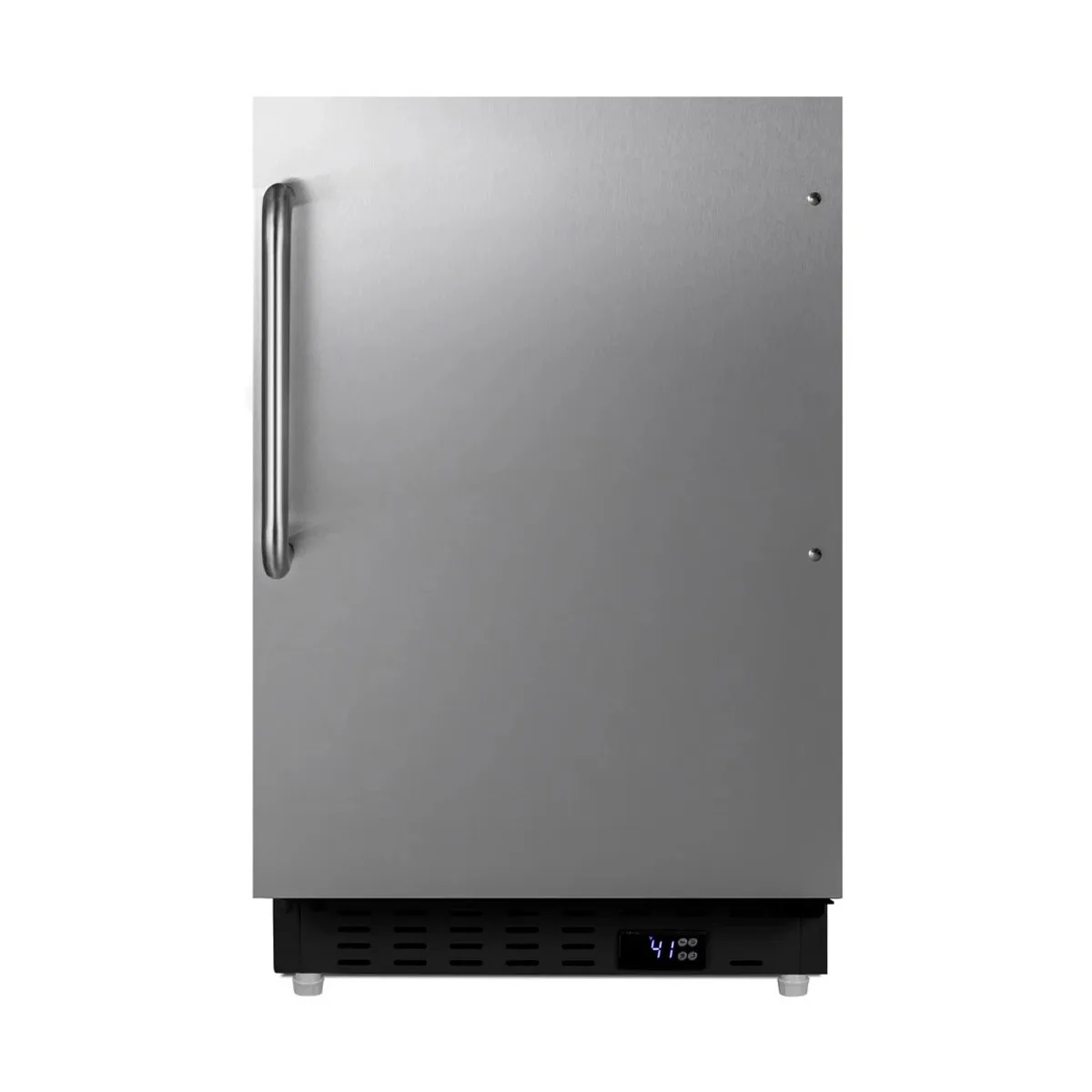 Summit ALR47BSSTB 20" Built-in or Freestanding Undercounter Refrigerator in Black, Stainless Steel Door, Towel Bar Handle, 3.5 cu. ft.