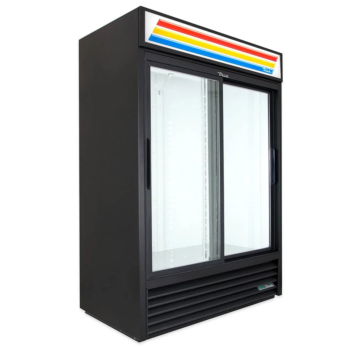 True GDM-47RL-HC-LD 54" 2-Section Rear-Load Glass Sliding Door Refrigerated Merchandiser