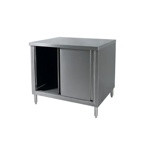 Klinger's Trading CB3048-W/SHELF Cabinet Base Sliding Doors Work Table with Mid-Shelf, 48"W x 30"D
