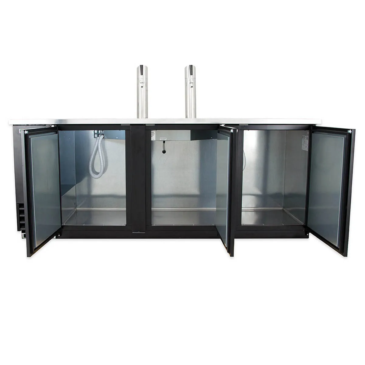 True TDD-4-HC 90" Solid Swing Door Direct Draw Beer Dispenser with 2 Taps & 4 Keg Capacity