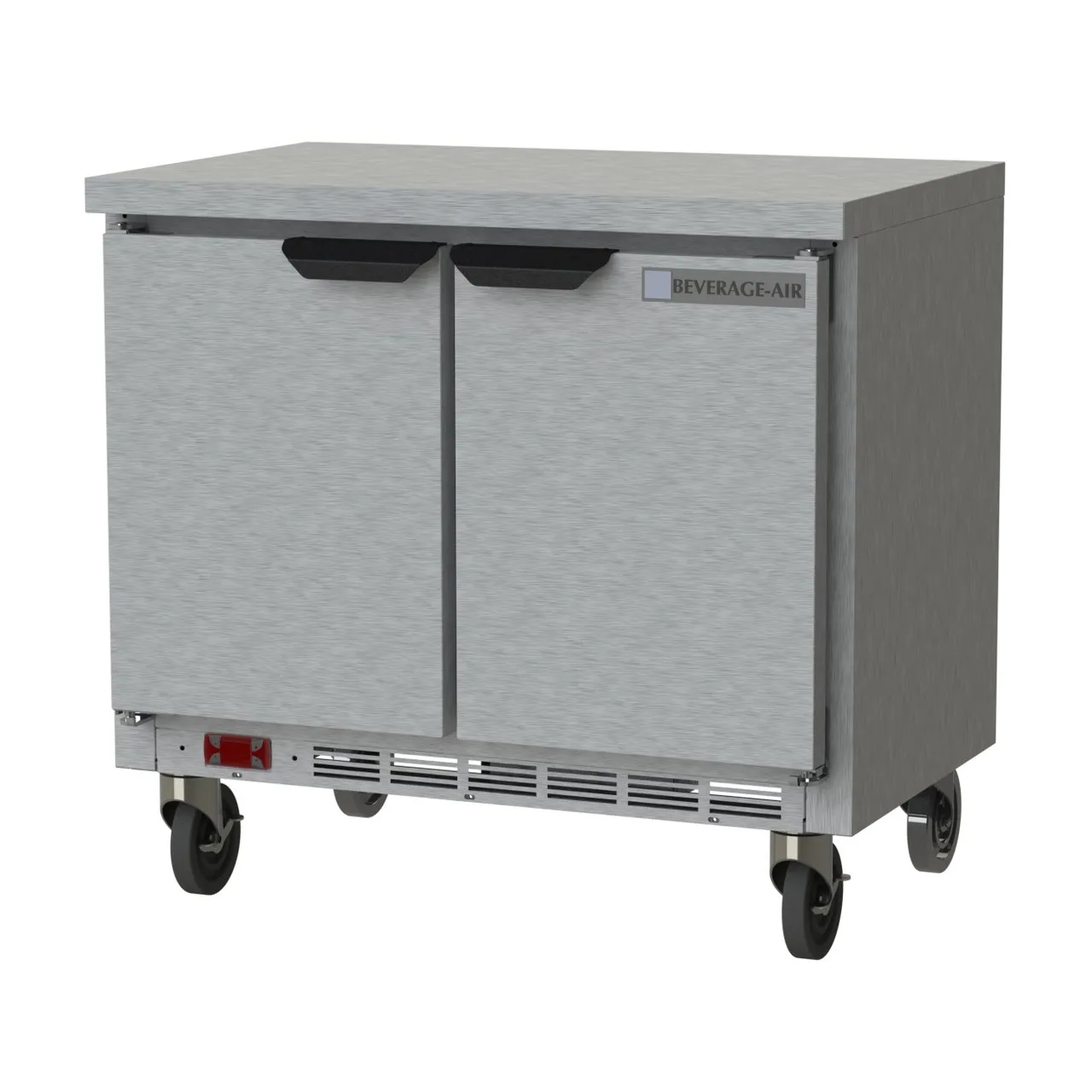Beverage Air WTR34HC-FLT 34" 2-Section Worktop Refrigerator w/ 2 Doors, 6 cu. ft.