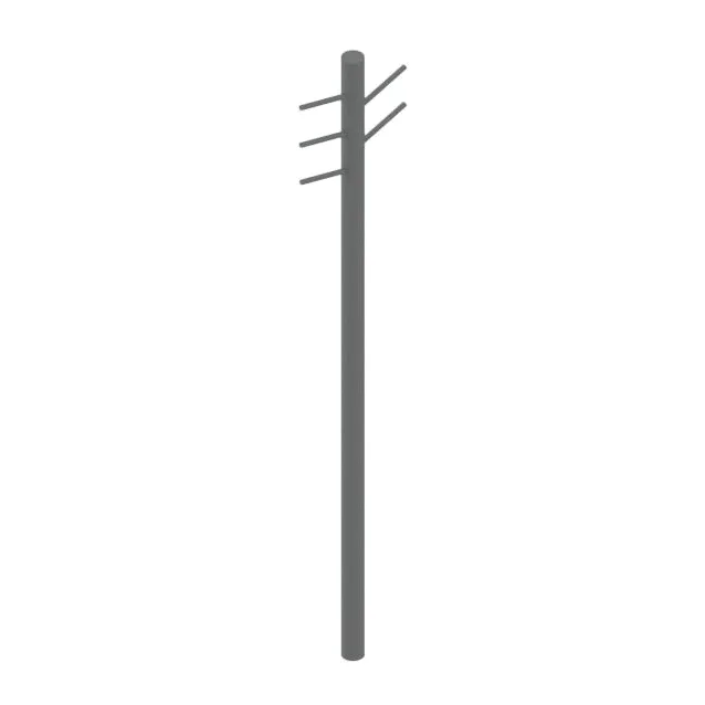 John Boos UTENSIL-POST48 48"H Table Mount Stainless Steel Utensil Rack with 5 Rods