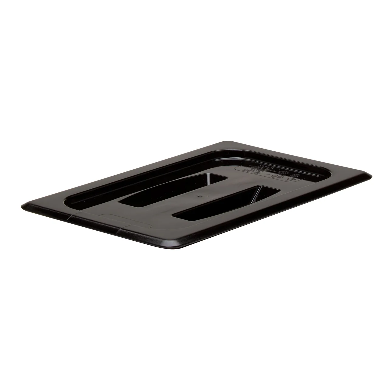 Cambro 40CWCH110 Food Pan Cover - 1/4-Size Handled Lid, Black Polycarbonate, NSF