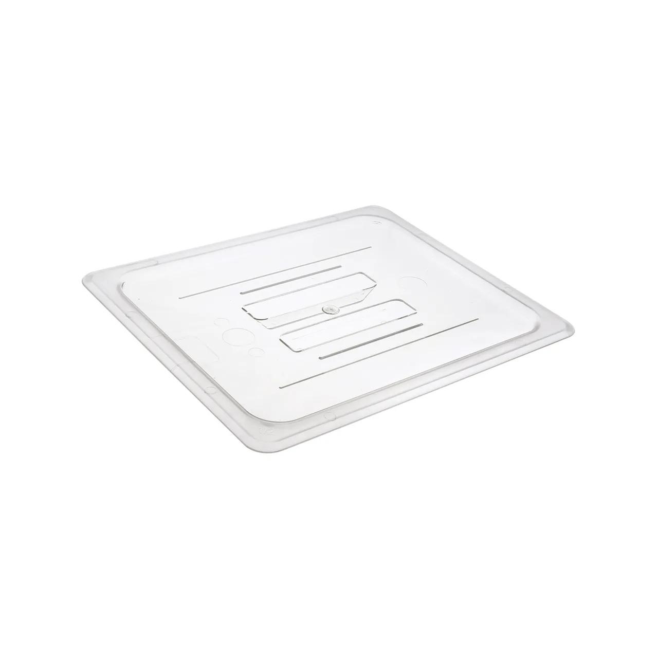 CAC China PCSD-HC Half-Size Clear Polycarbonate Food Pan Cover, Shatter & Scratch Resistant, NSF