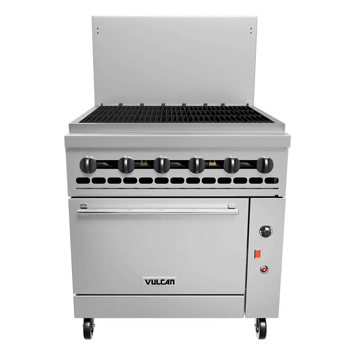 Vulcan 36S-36CBN 36" Natural Gas Restaurant Range w/ 36" Full Charbroiler, (1) Standard Oven, 131.000 BTU