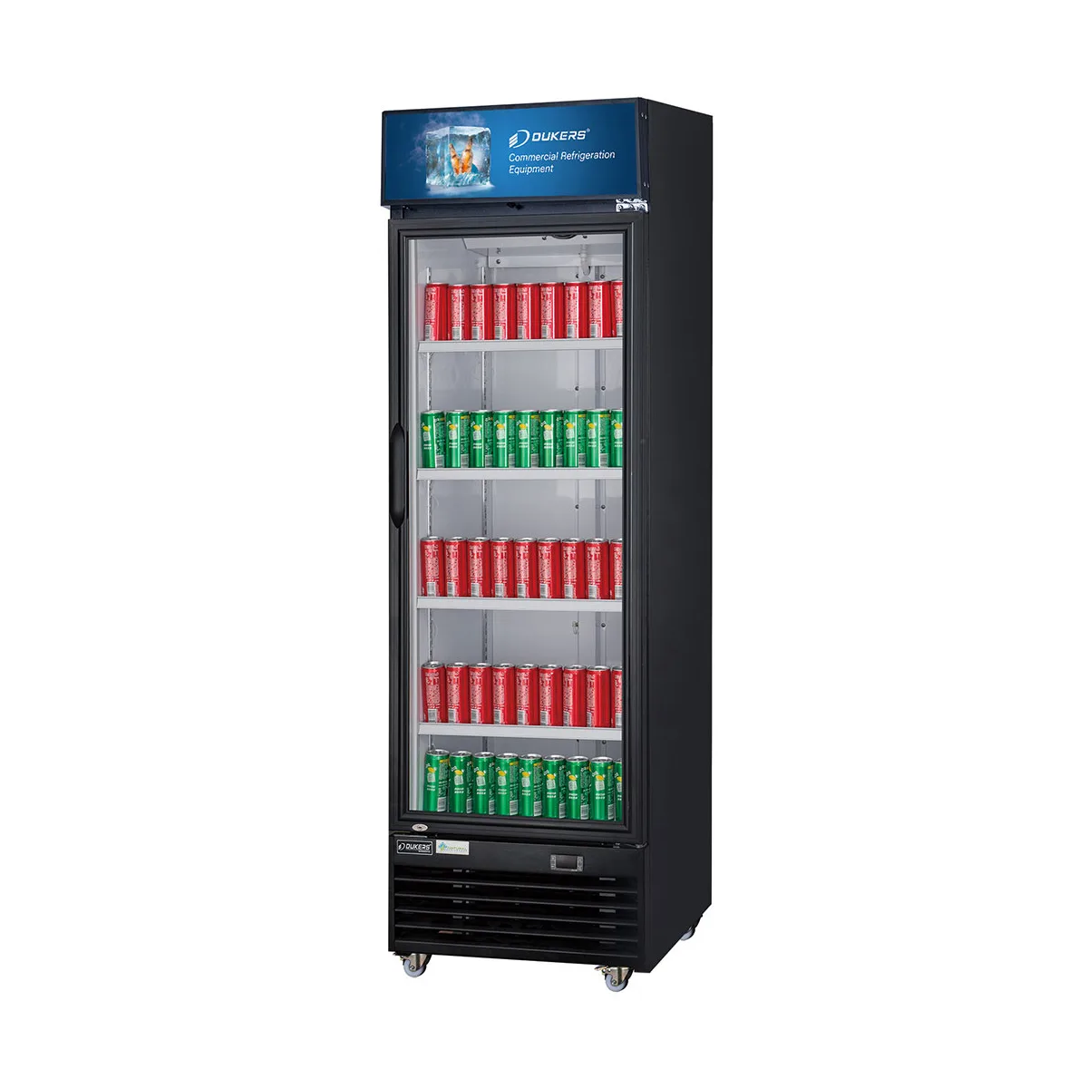 Dukers Appliance Co LG-430 27" One Glass Door Merchandiser Refrigerator in Black, 15.2 cu. ft.
