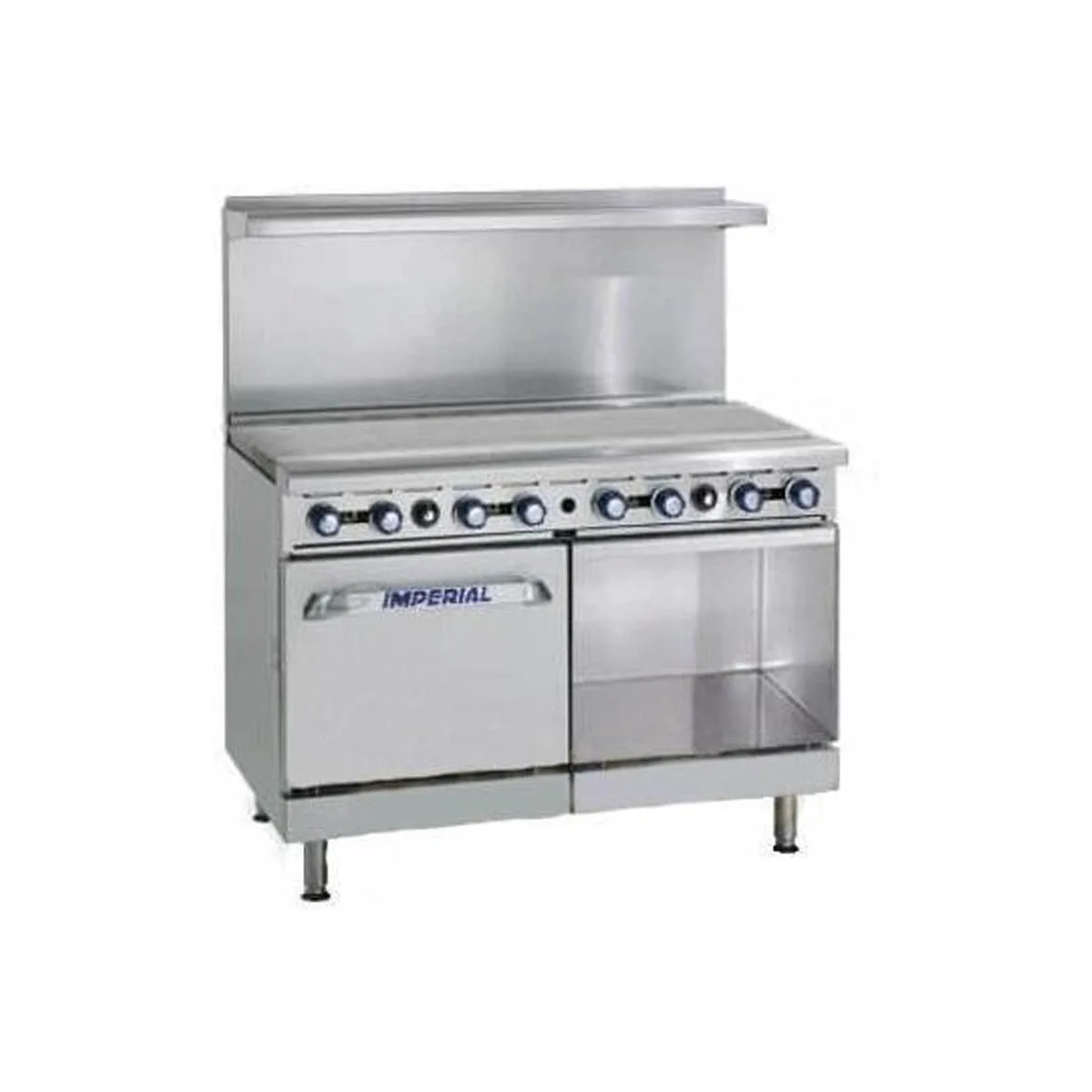 Imperial IR-G48-XB 48" Gas Restaurant Range w/ 48" Full Griddle, (1) Standard Oven, (1) Cabinet Base, 115.000 BTU
