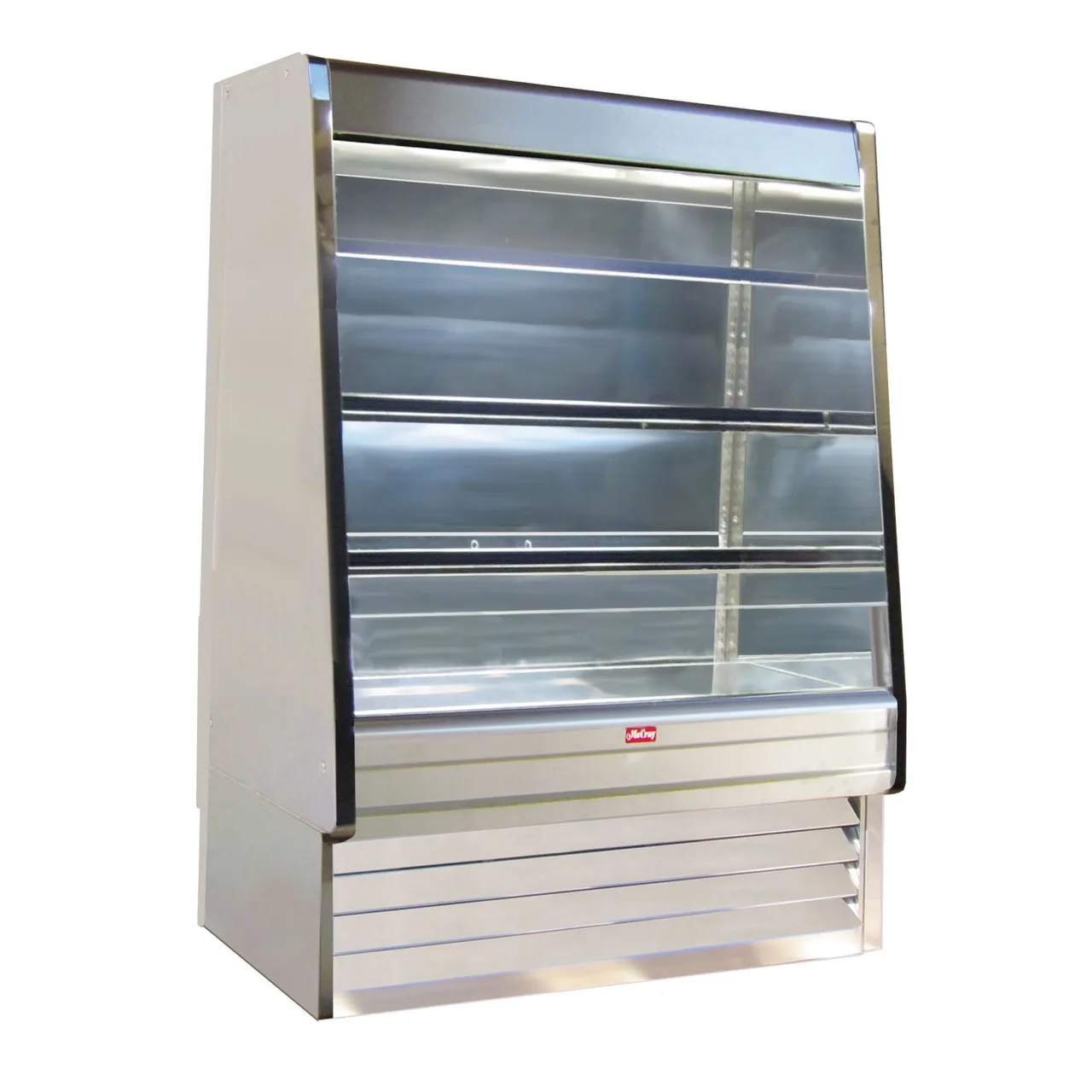 Howard-McCray R-OD30E-3-S-LED 39'' Vertical Open Air Dairy Merchandiser, Stainless Steel, Remote