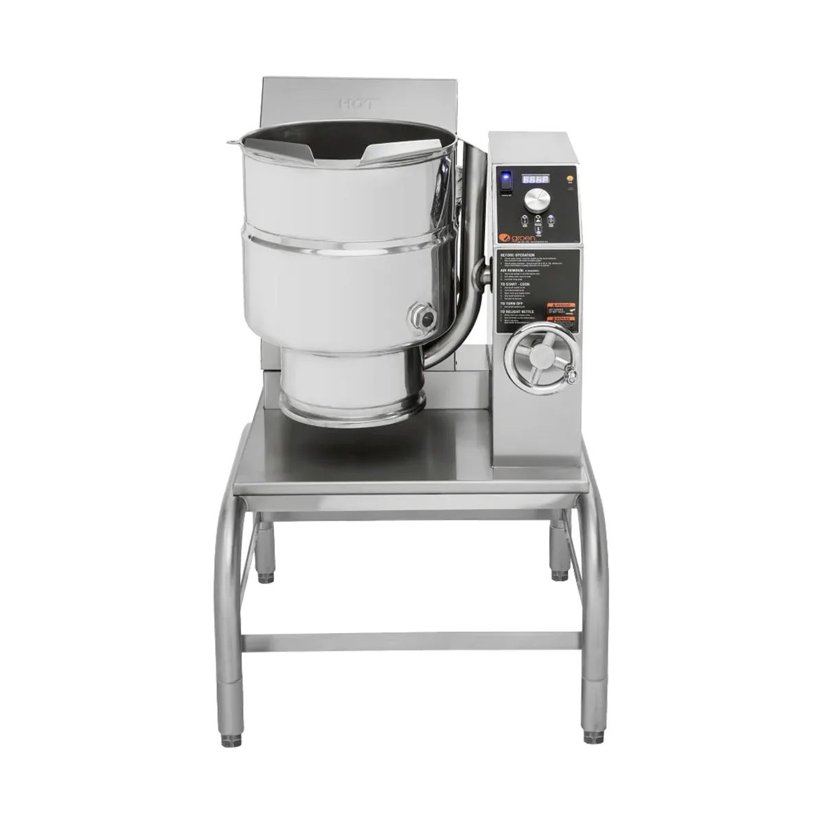 Groen TDHC-40A 10 Gallon Countertop Tilting 2/3 Steam Jacketed Gas Kettle, 52.000 BTU