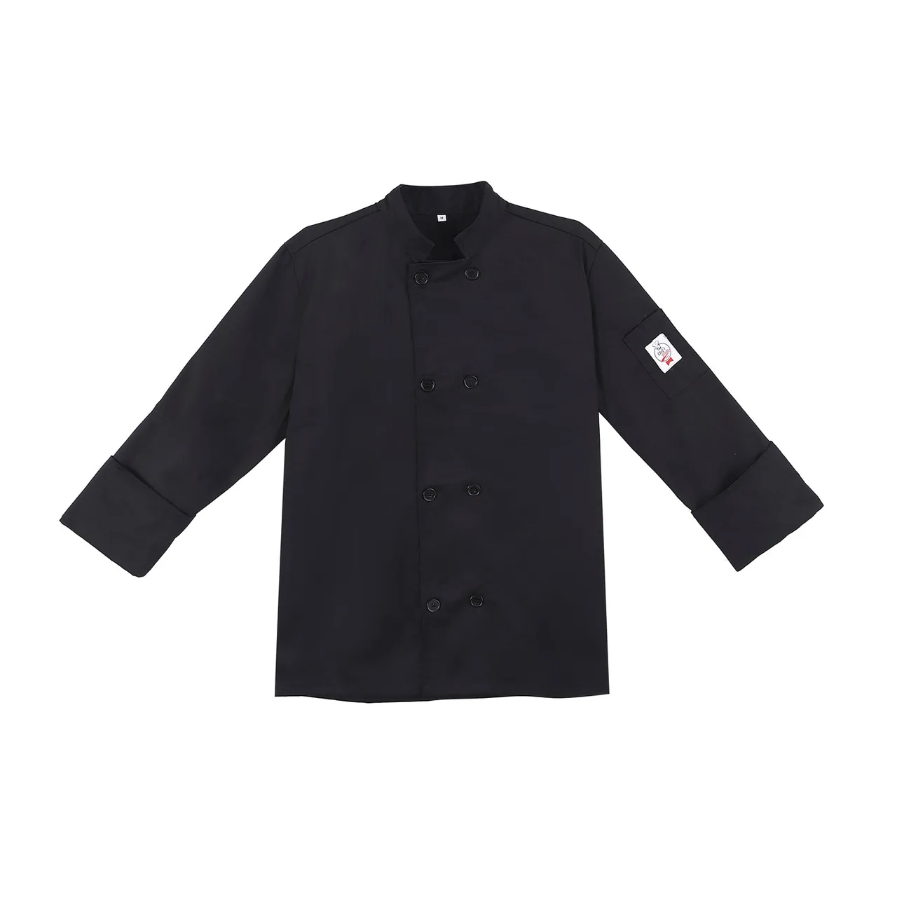 CAC China APJK-1K1XL Chef's Pride Jacket, Black Skull Design, XLarge, 44" Length, Heavy‑Duty Fabric
