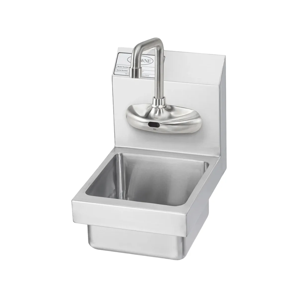 Krowne HS-61 9" Wall Mounted Hand Sink with e-Faucet & Battery Powered - 20 gauge