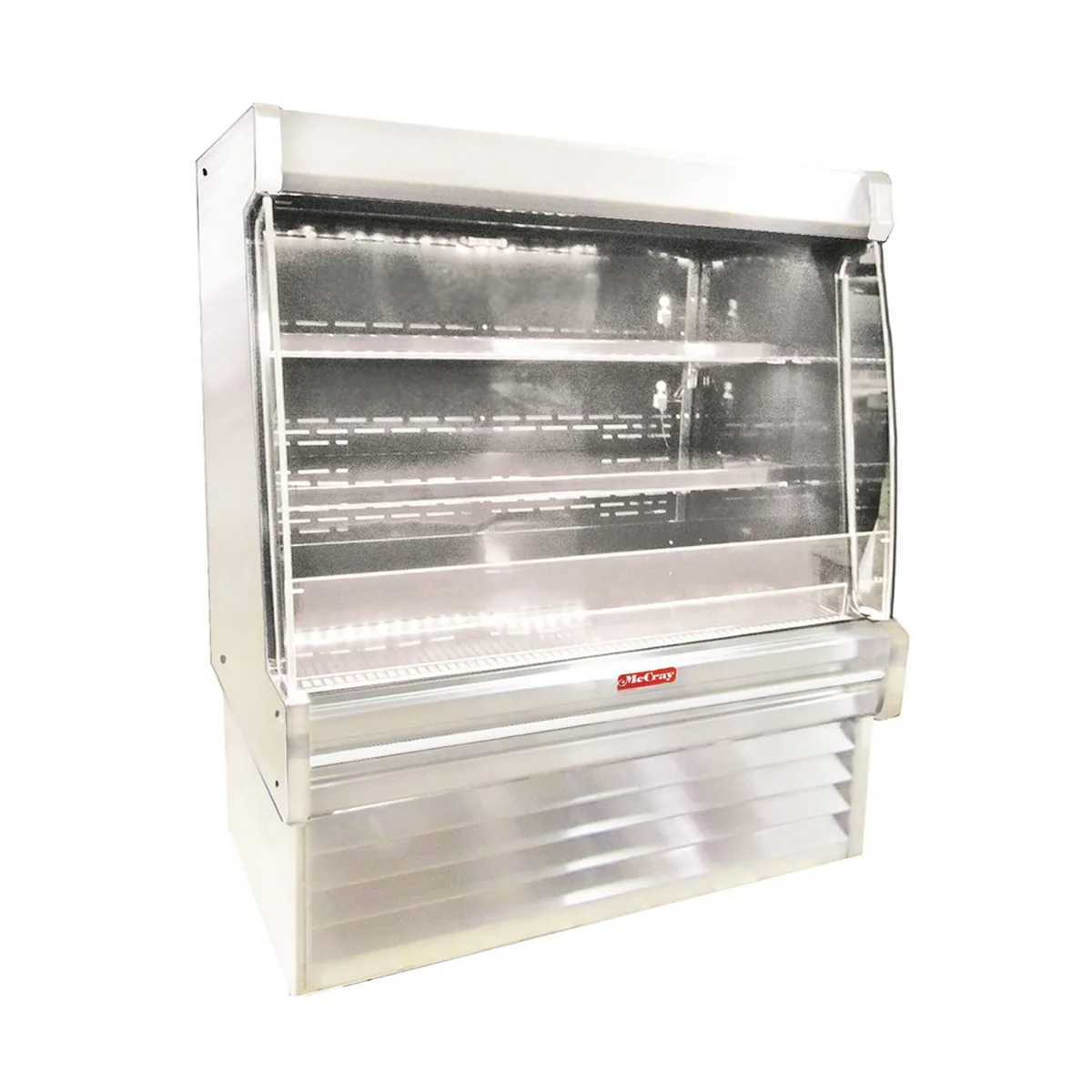 Howard-McCray R-OM35E-5L-S-LED 63" Vertical Packaged Meats Open Merhandiser, Stainless Steel, Remote