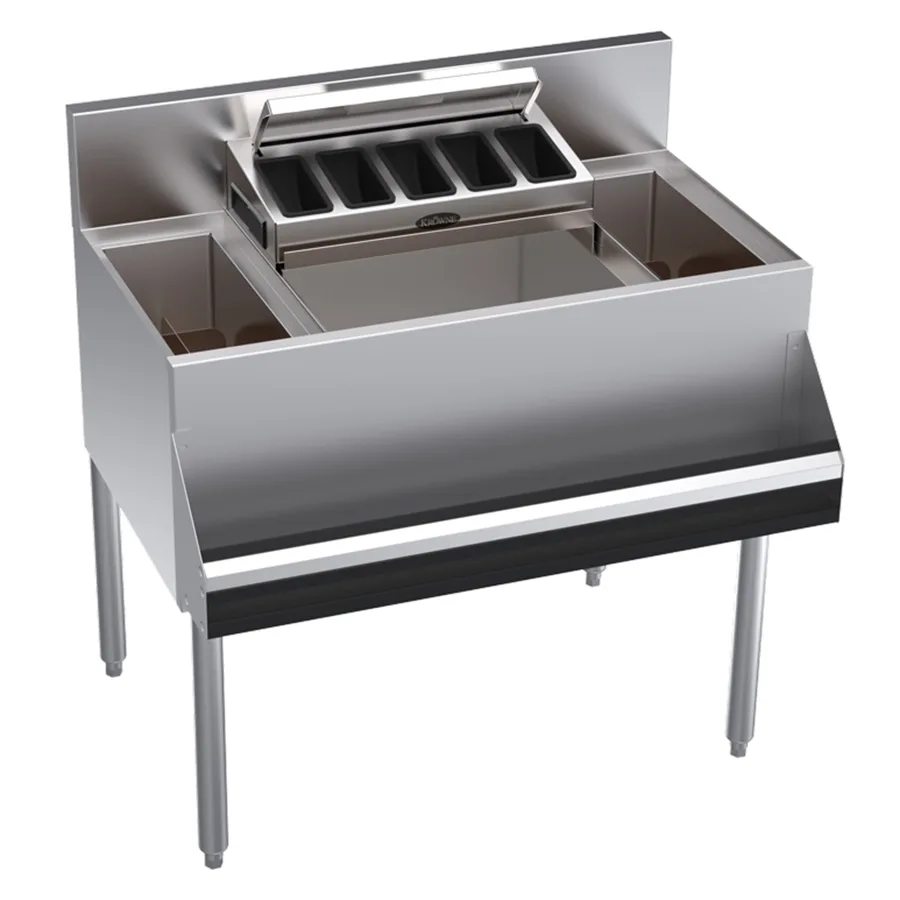 Krowne KR24-MS34C Bottle Well Bin Underbar Ice Bin/Cocktail Station