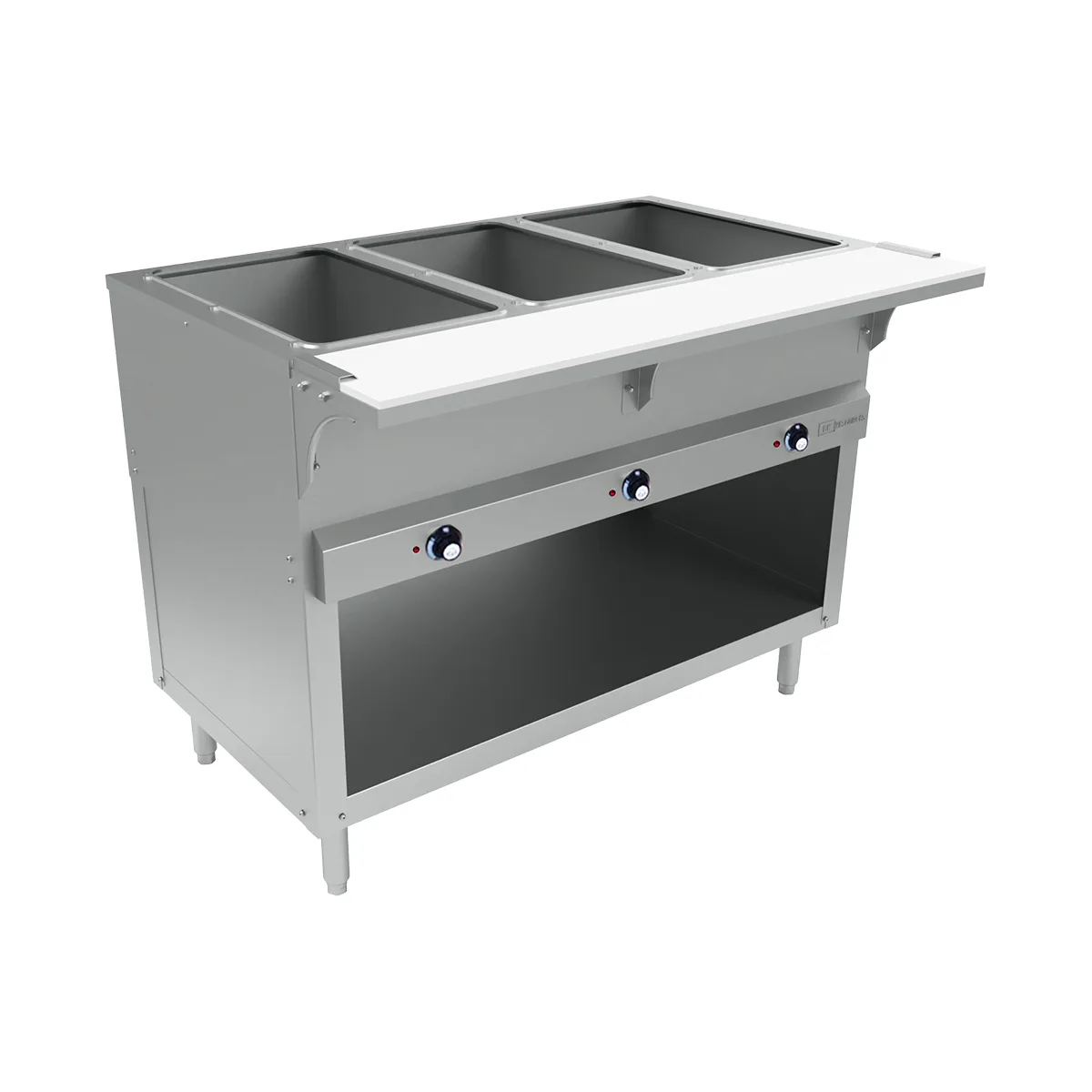 BK Resources STE-3-120-EN 40" Electric Steam Table, (3) Open Pan Wells