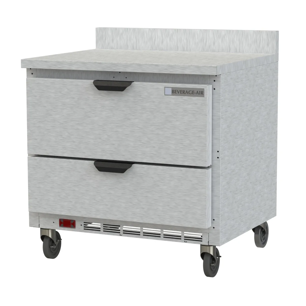 Beverage Air WTRD36AHC-2-FIP 36" 1-Section Worktop Refrigerator w/ 2 Drawers, 8.5 cu. ft.