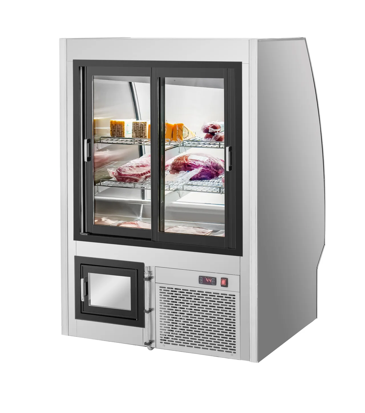Migali C-DC-3 – 36.3"W x 55.4"H Deli Case, 16.5 cu ft, Glass, Sliding Doors, LED, R290, 1/2 HP